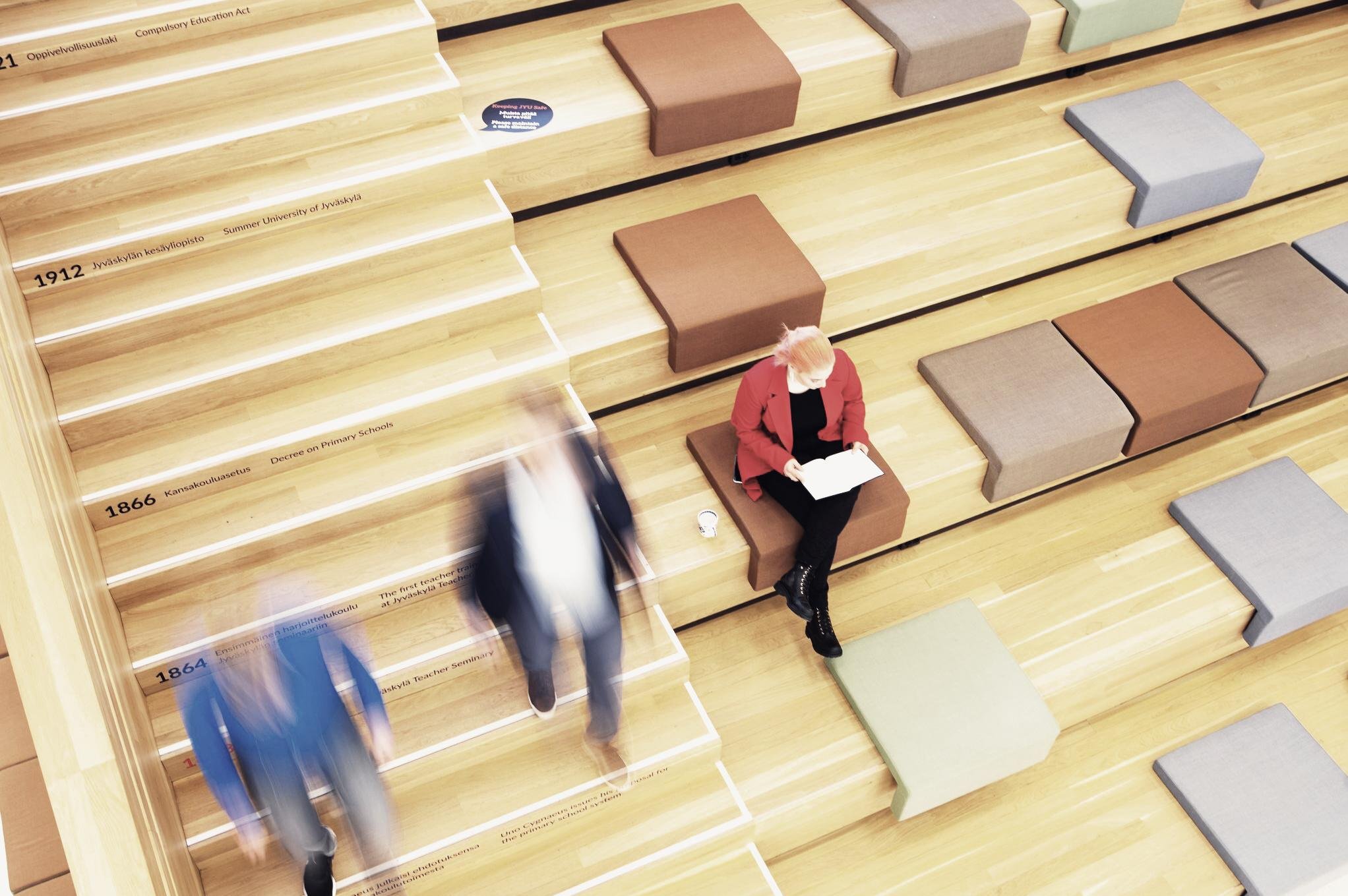 Ruusupuiston aulan portaat