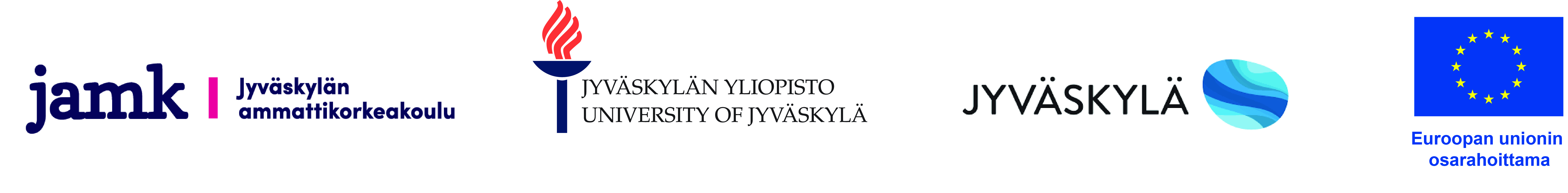 Jamkin, Jyväskylän yliopiston, Jyväskylän kaupungin ja EU:n logot