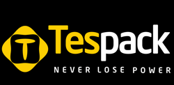 Tespack  logo - Black Background