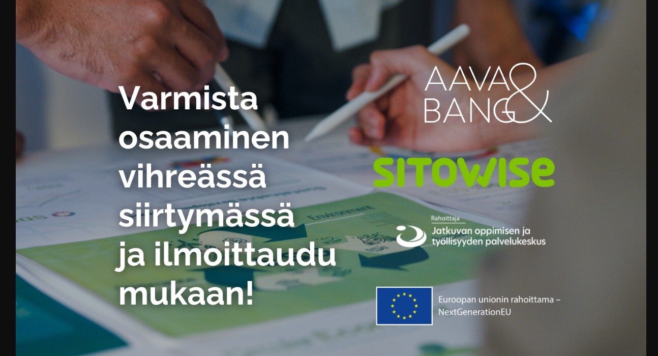 Maksuttomat vihreän siirtymän koulutukset syksyllä 2025