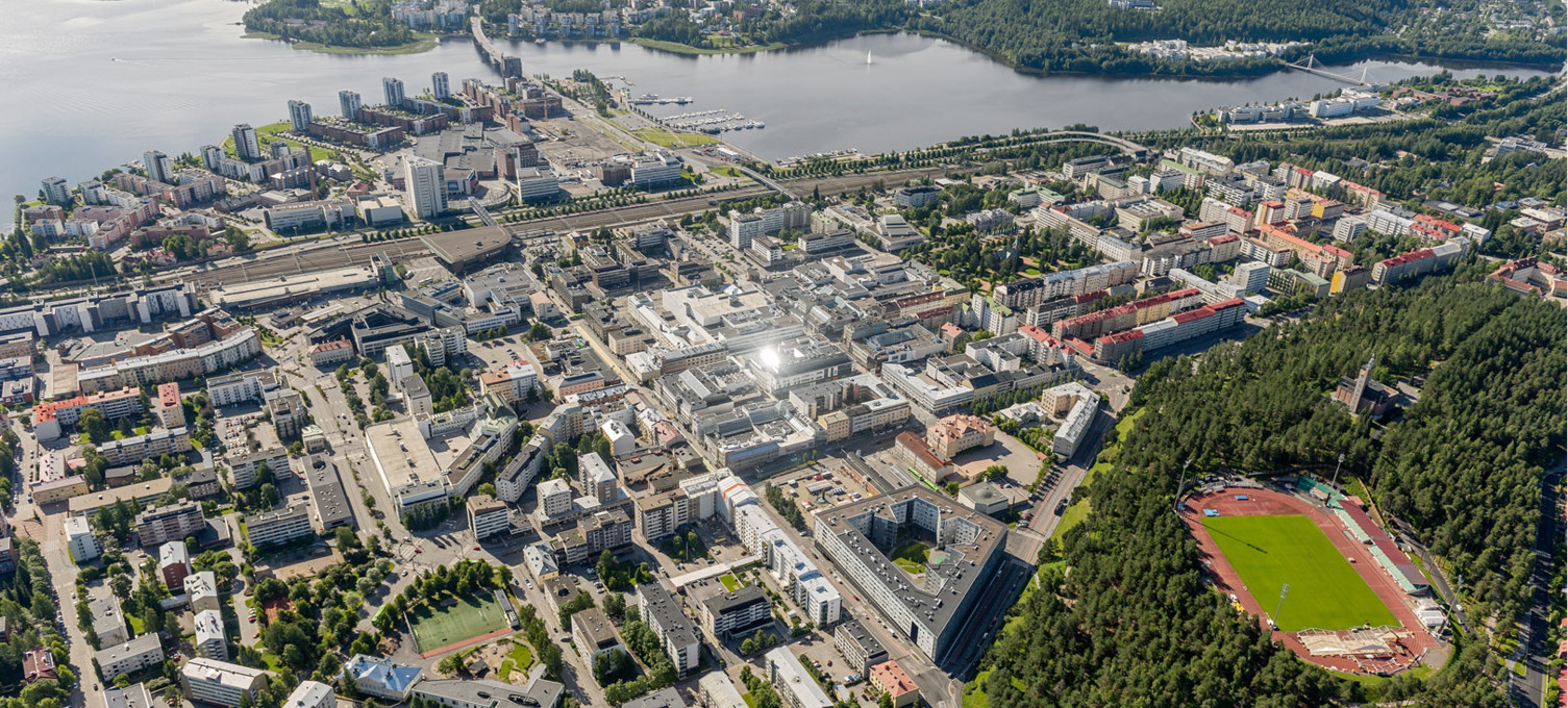 Ilmakuva Jyväskylän keskustasta