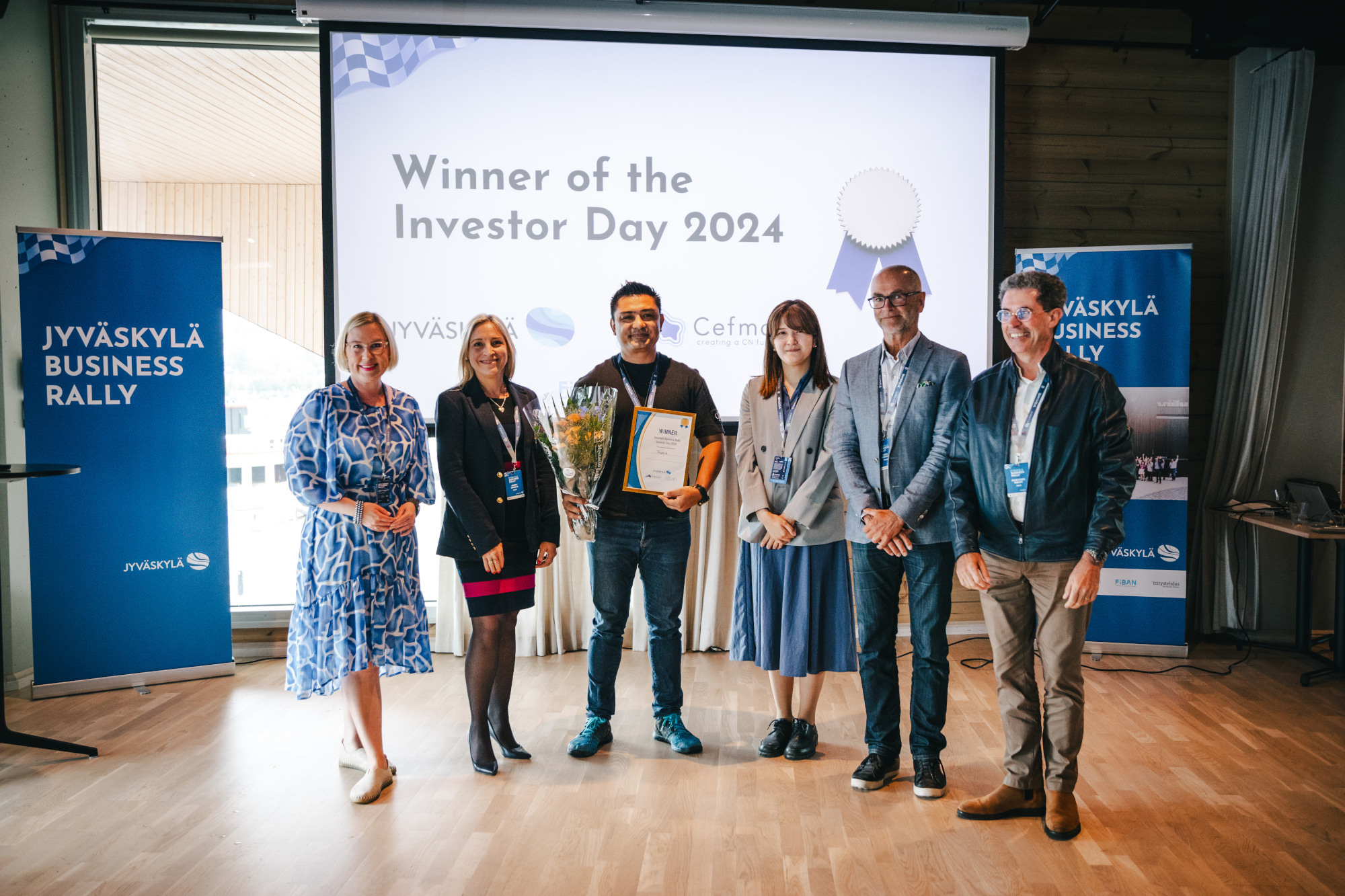 Mario Aguilera from Tespack with Jury members from Cefmof, EBAN & FiBAN. Photo: Jaakko Jylhä