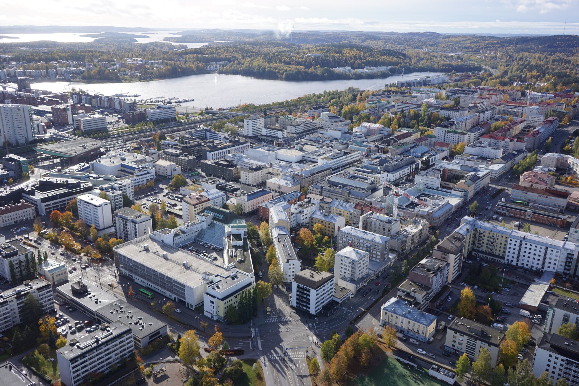 Ilmakuva Jyväskylän keskustasta