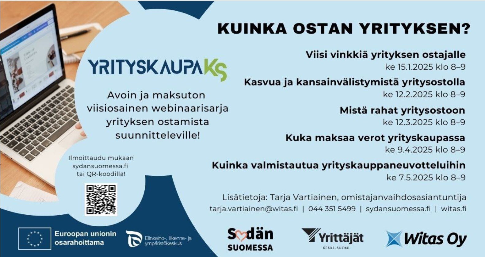 Kuinka ostan yrityksen: YrityskaupaKS -webinaarisarja keväällä 2025